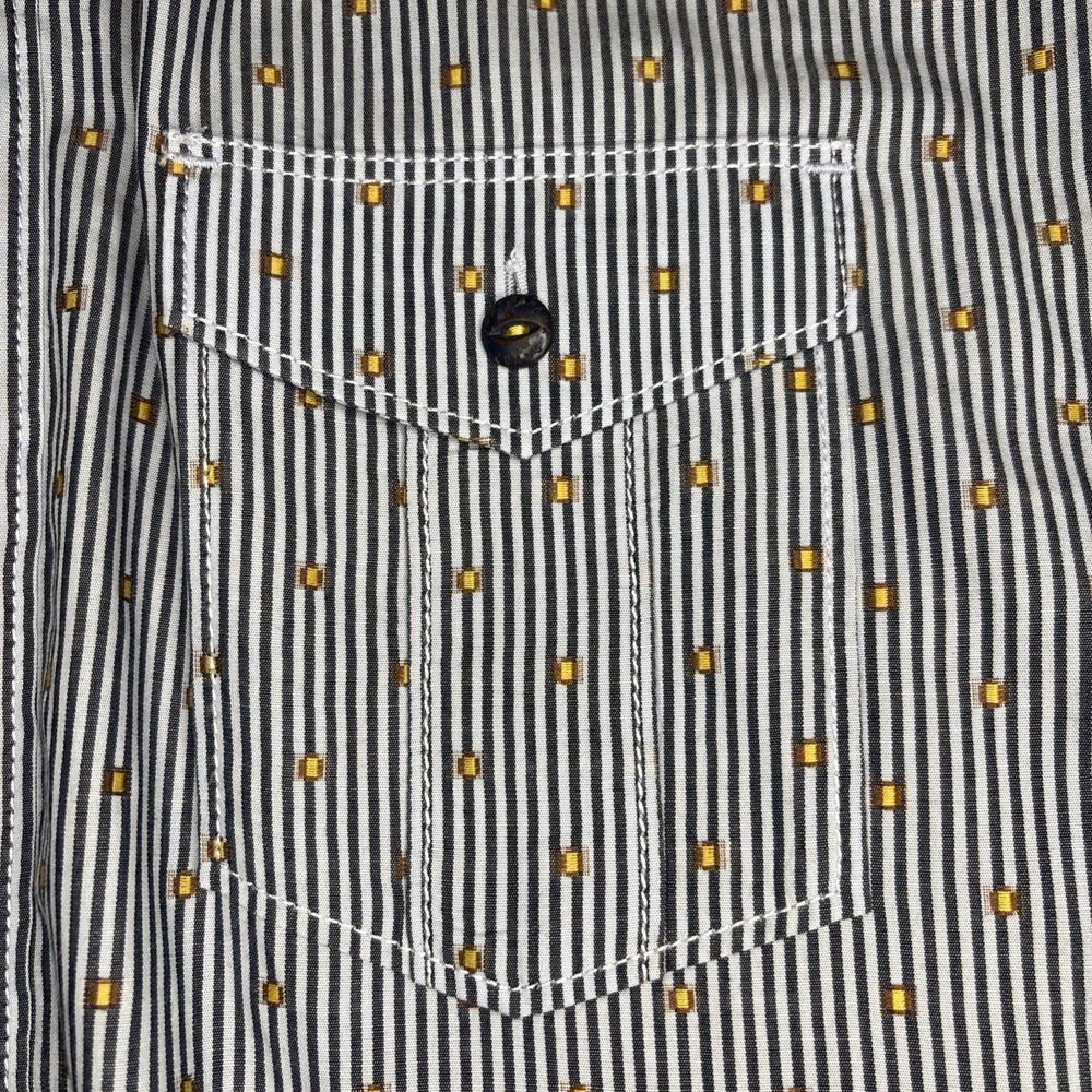 Tommy Bahama Jeans Shirt Men's Large Blue Cotton Striped Island Modern Fit Beach - Picture 5 of 12